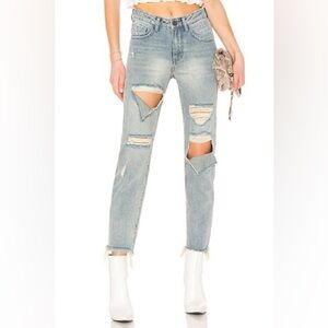 One Teaspoon Awesome Baggies in Heavily Distressed Wash Relaxed Leg Size 26